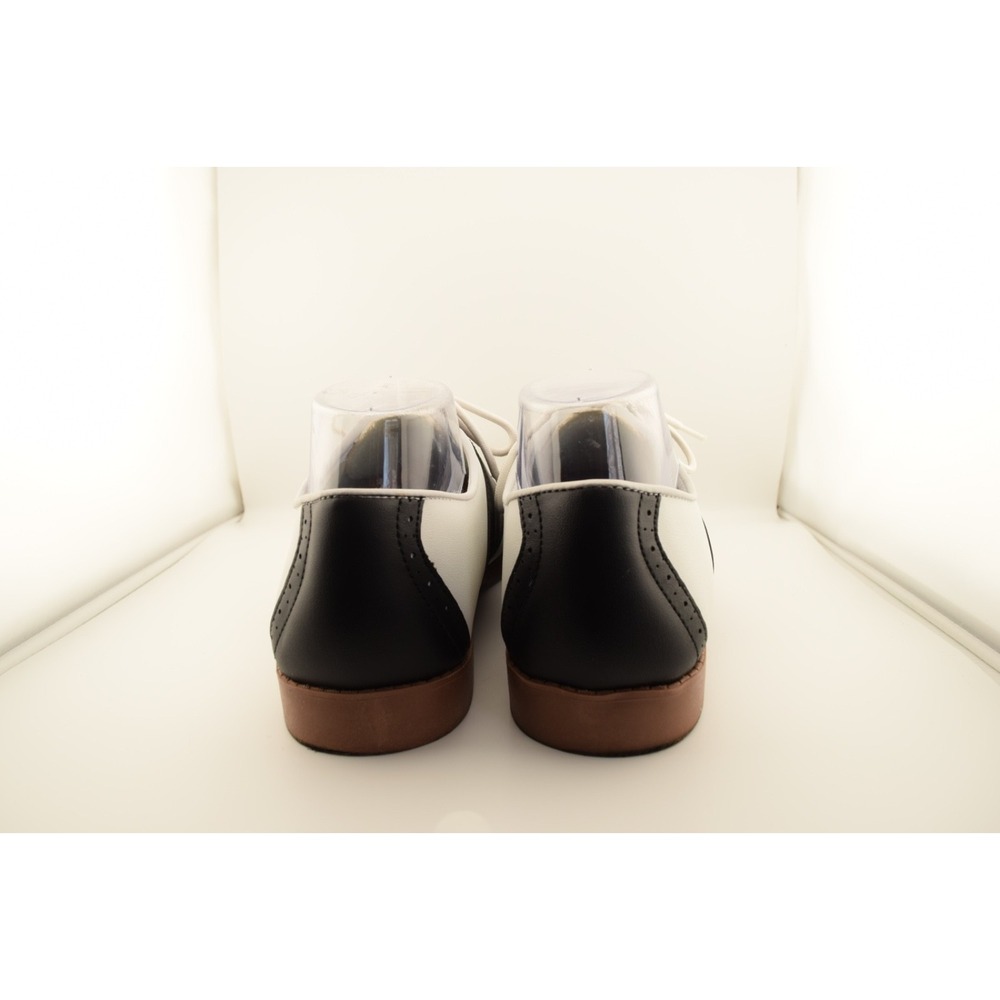 Predictions Womens 10W Black White Oxford Shoes Retro Accessories 4pc Set - Picture 3 of 13